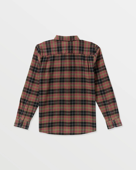 【OUTLET】VOLCOM メンズ CADEN PLAID LS ロングスリーブシャツ