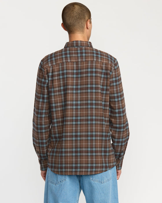 【OUTLET】VOLCOM メンズ CADEN PLAID LS ロングスリーブシャツ