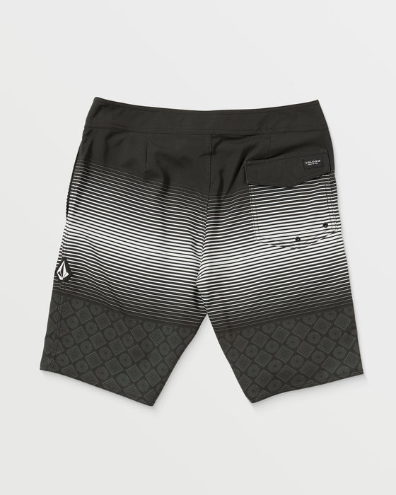 OUTLET】VOLCOM Lido Stripe Mod-Tech Trunks - Black