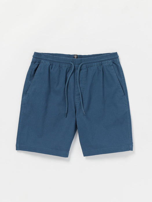 【OUTLET】VOLCOM Road Trip Elastic Waist Stretch Shorts - Smokey Blue