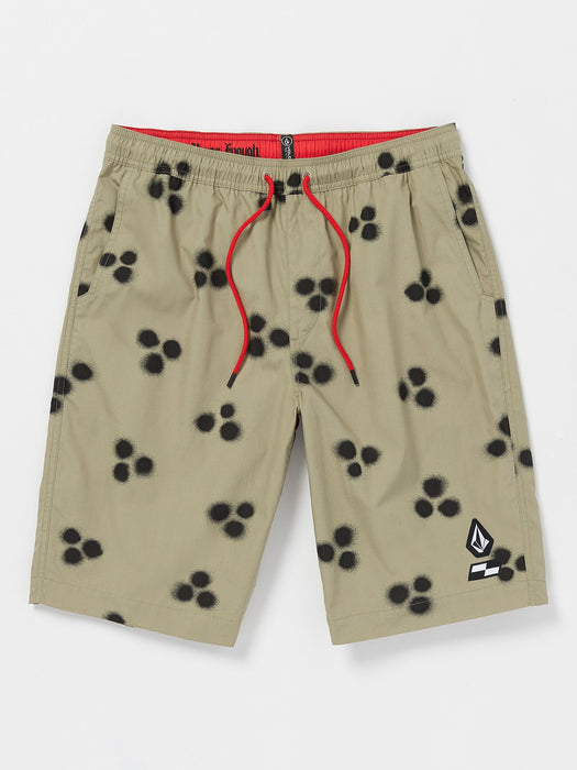 【OUTLET】Schroff X Volcom Elastic Waist Shorts - Khaki