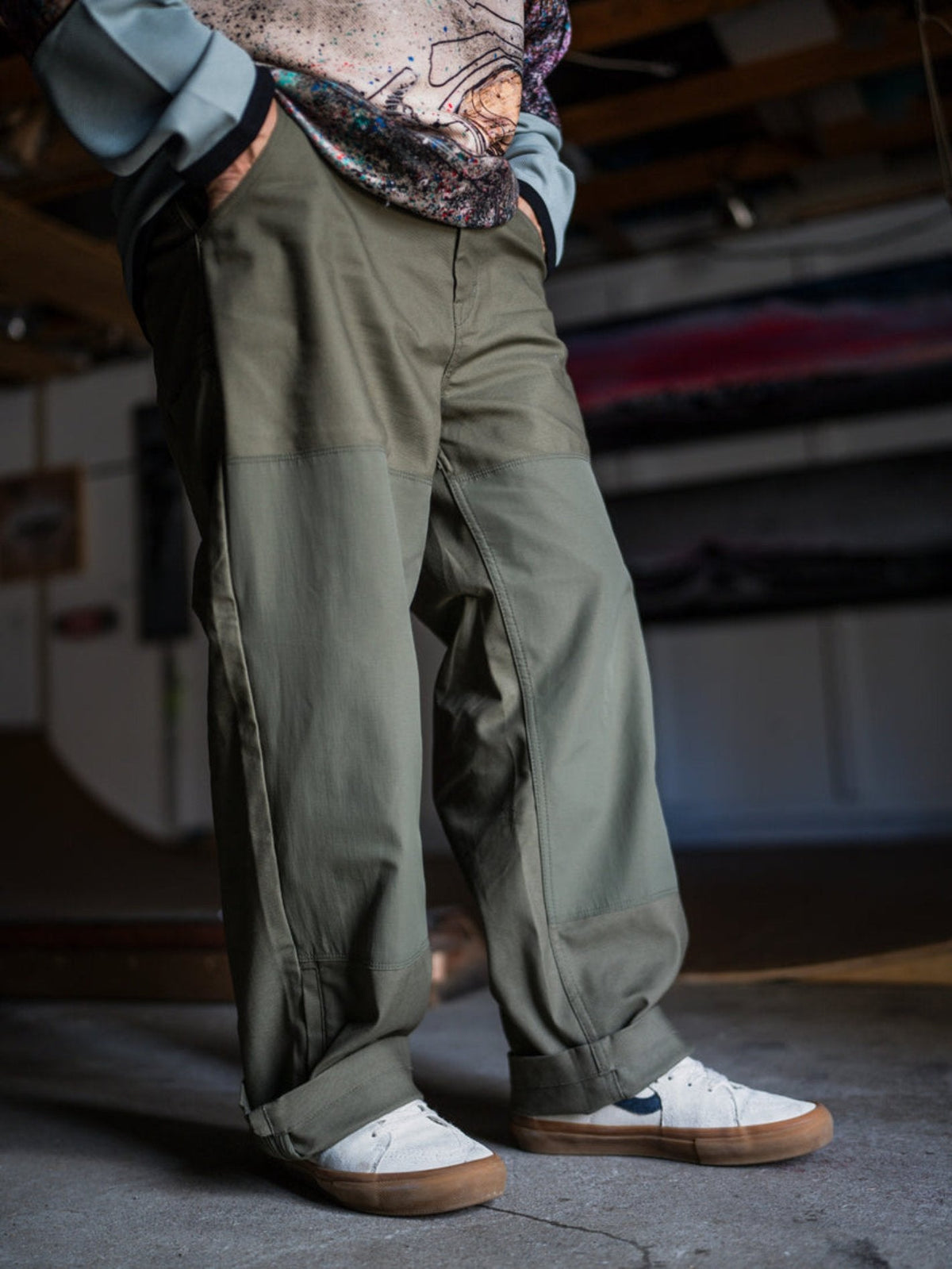 OUTLET】VOLCOM POVJ Bryan Iguchi Work Pants - Winter Moss