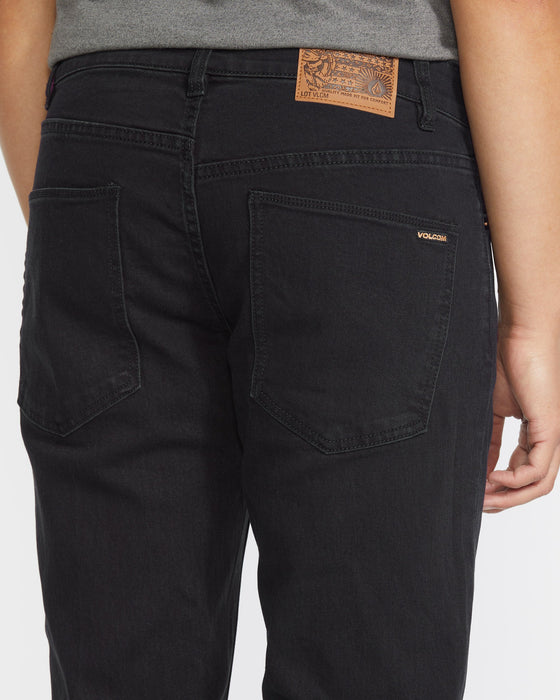 OUTLET】VOLCOM Solver Modern Fit Jeans - Black Out