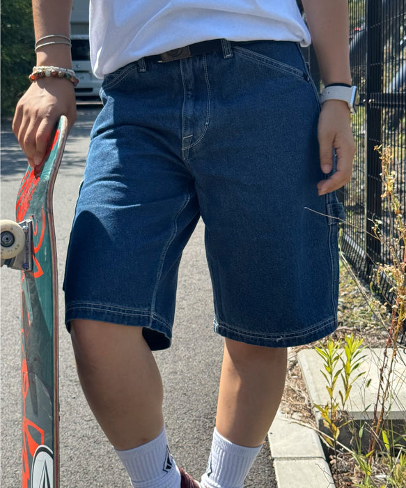 【OUTLET】VOLCOM Labored Denim Utility Short - Indigo Ridge Wash