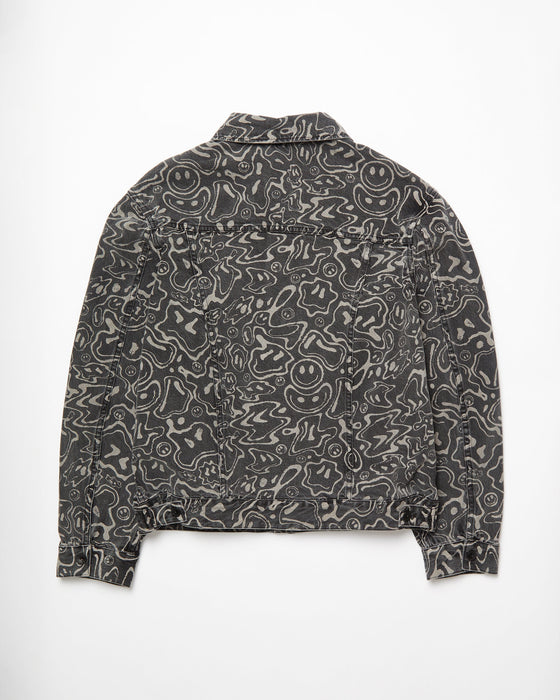 OUTLET】VOLCOM Filip Rygalski Denim Jacket - BLACK PRINT