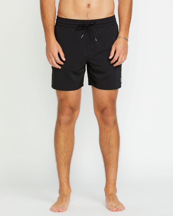 OUTLET】VOLCOM Lido Solid Trunks - Black