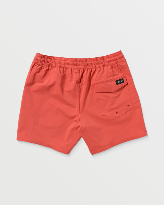 【OUTLET】VOLCOM Lido Solid Trunks - Cranberry