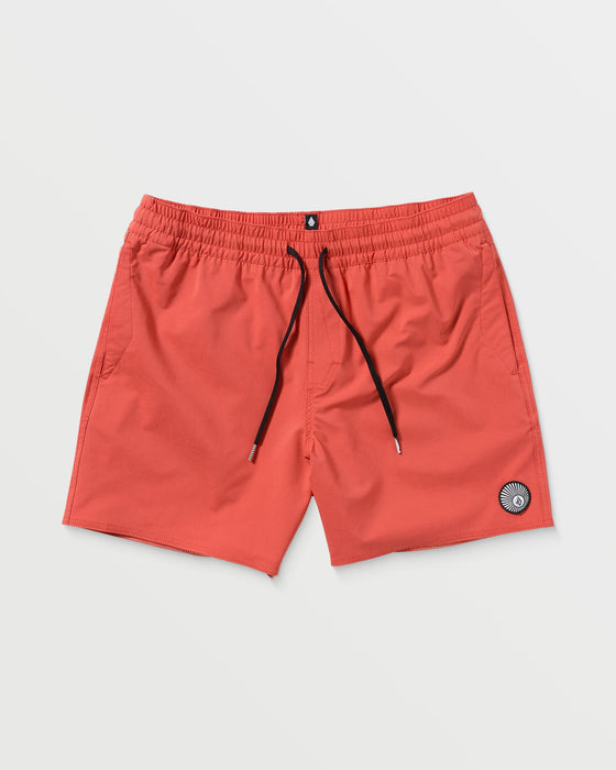 【OUTLET】VOLCOM Lido Solid Trunks - Cranberry
