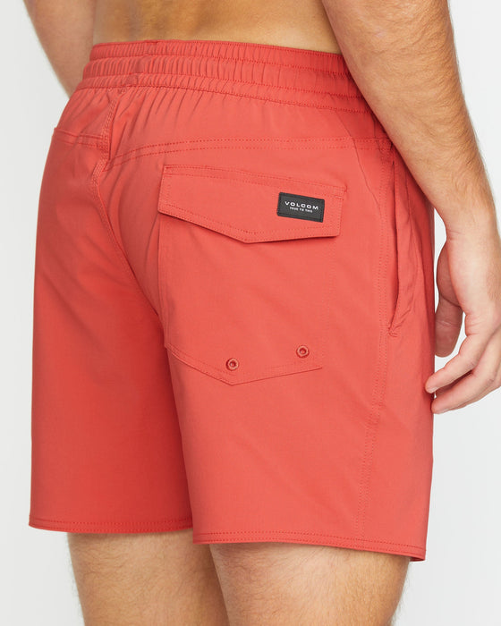 【OUTLET】VOLCOM Lido Solid Trunks - Cranberry