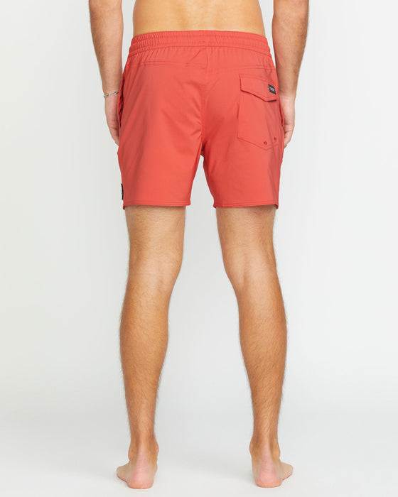 【OUTLET】VOLCOM Lido Solid Trunks - Cranberry