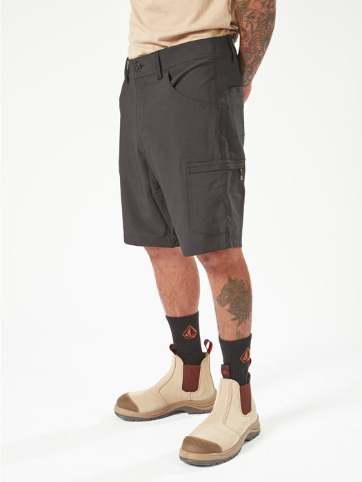 【OUTLET】Volcom Workwear Slab Hybrid Shorts - Black