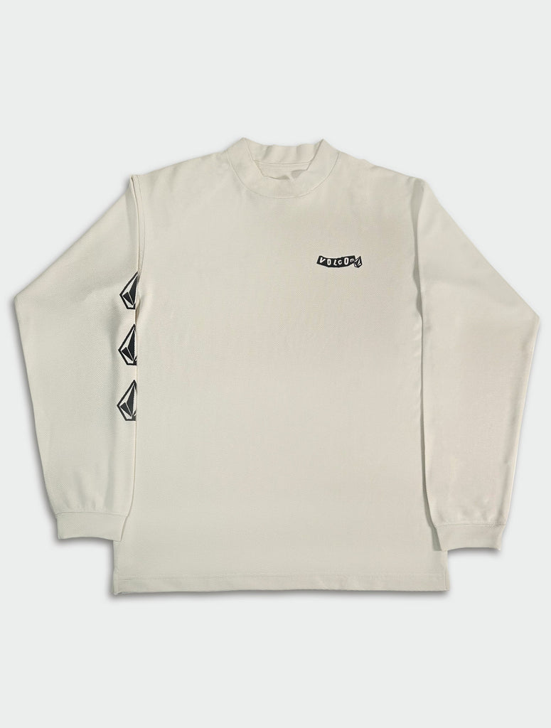 OUTLET】VOLCOM LONG SLEEVE MOCK NECK TEE - STONE