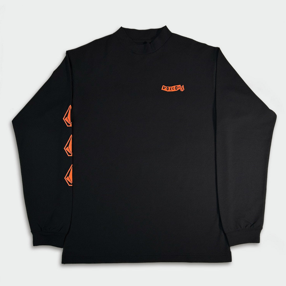OUTLET】VOLCOM LONG SLEEVE MOCK NECK TEE - BLACK