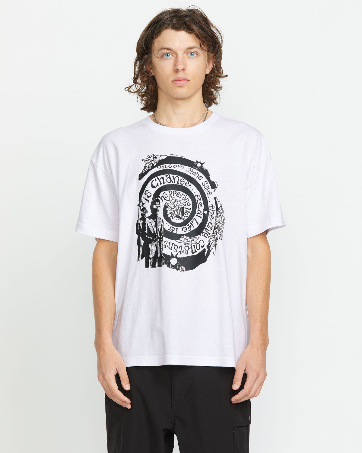 OUTLET】VOLCOM Tokyo True Sense Constant Short Sleeve Tee - White