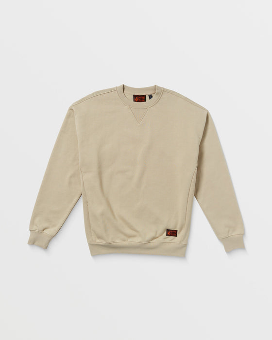 【OUTLET】VOLCOM Operators Crew - Light Khaki