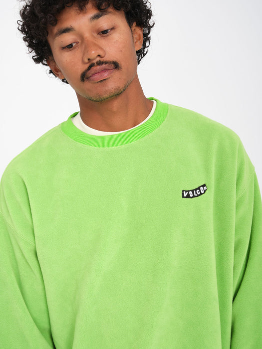 【OUTLET】VOLCOM Too Kool Sweatshirt - Electric Green