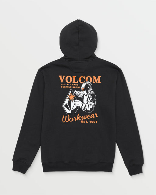 OUTLET】VOLCOM Welder Zip Hooded Hoodie - Black