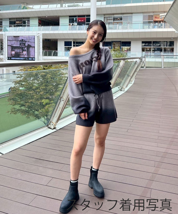 ROXY WAHINE 142 × UNION MILAN M Roxy MAGIC HOUR PANTS ウィメンズ ニット ショートパンツ <