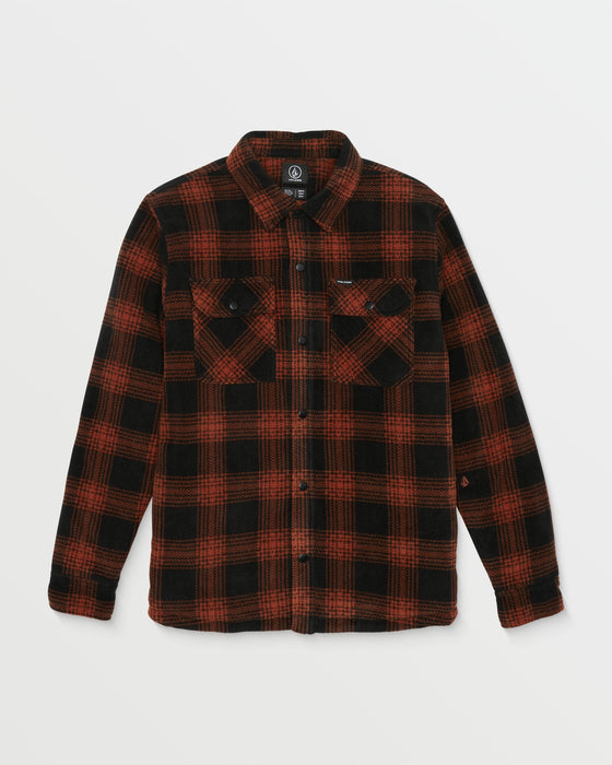 OUTLET】VOLCOM Bowered Fleece Long Sleeve - Burnt Sienna @2buy