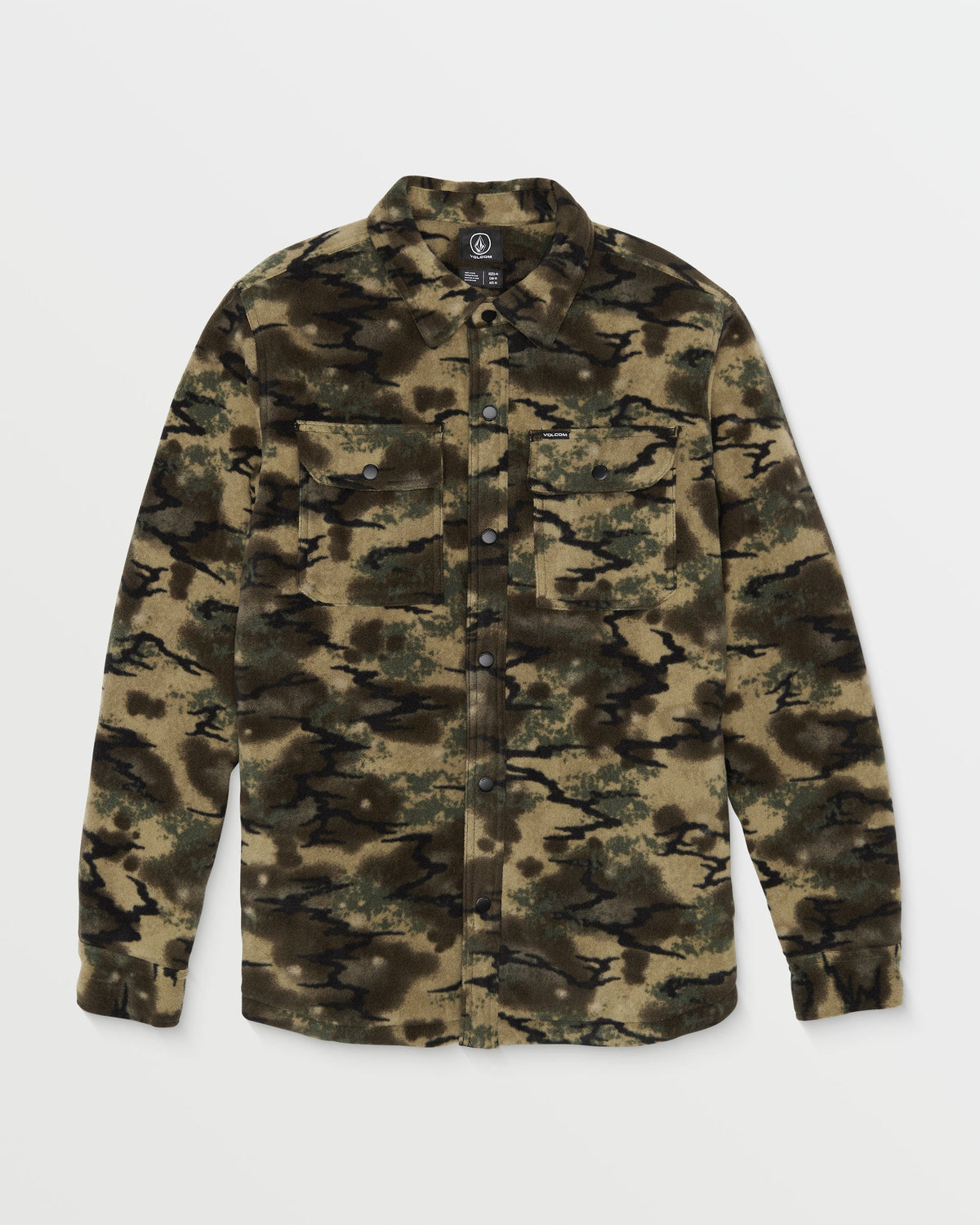 OUTLET】VOLCOM Bowered Fleece Long Sleeve - Dark Khaki