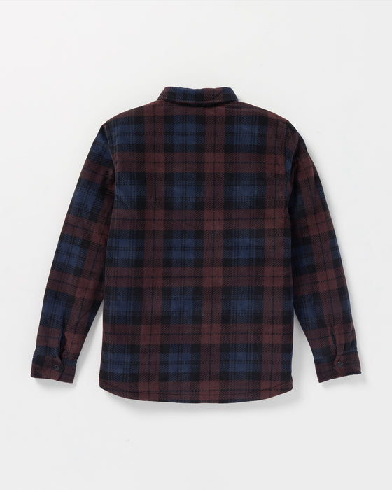 OUTLET】VOLCOM Bowered Fleece Long Sleeve Shirt - Merlot