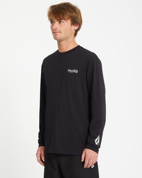 OUTLET】VOLCOM Pistol Surf rashguard - BLACK