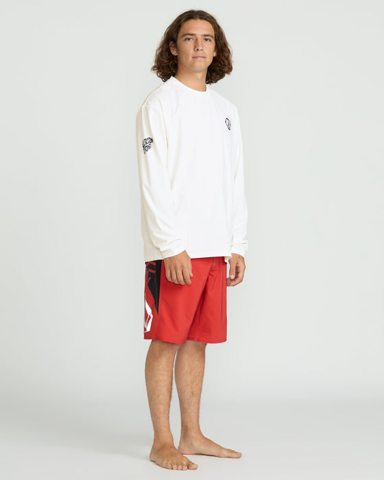 OUTLET】VOLCOM Wavvyyy Surf Long Sleeve Tshirts - BLACK