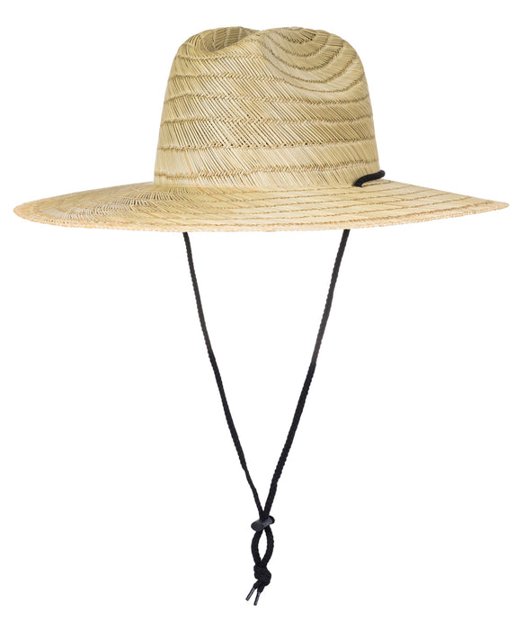 Quiksilver PIERSIDE メンズ クイックシルバーロゴ入りストローハット あご紐付き