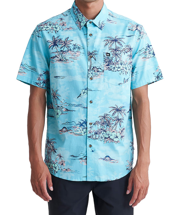 OUTLET】QUIKSILVER メンズ APERO CLASSIC SS 半袖シャツ コットン