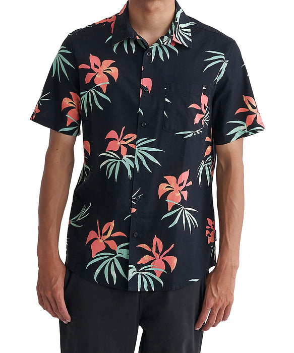 【OUTLET】QUIKSILVER メンズ APERO CLASSIC SS 半袖シャツ コットン レギュラーフィット