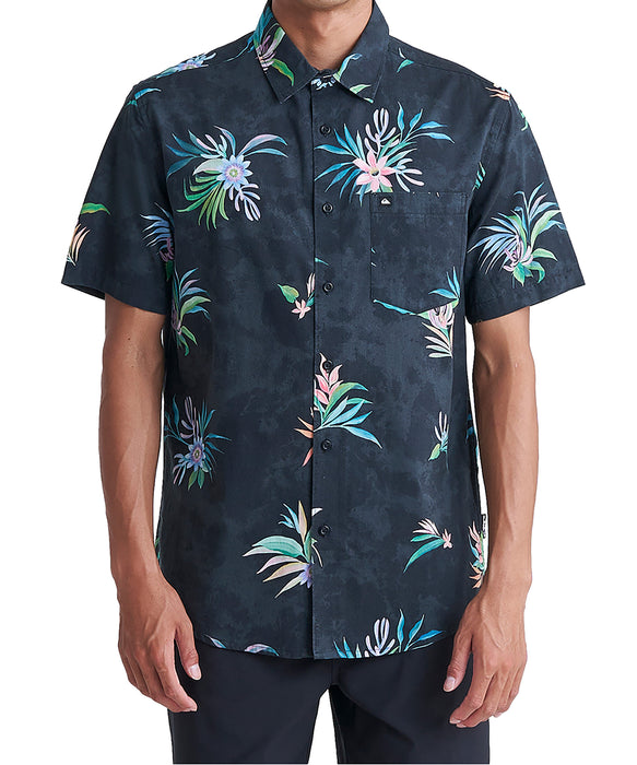 【OUTLET】QUIKSILVER メンズ APERO CLASSIC SS 半袖シャツ コットン レギュラーフィット