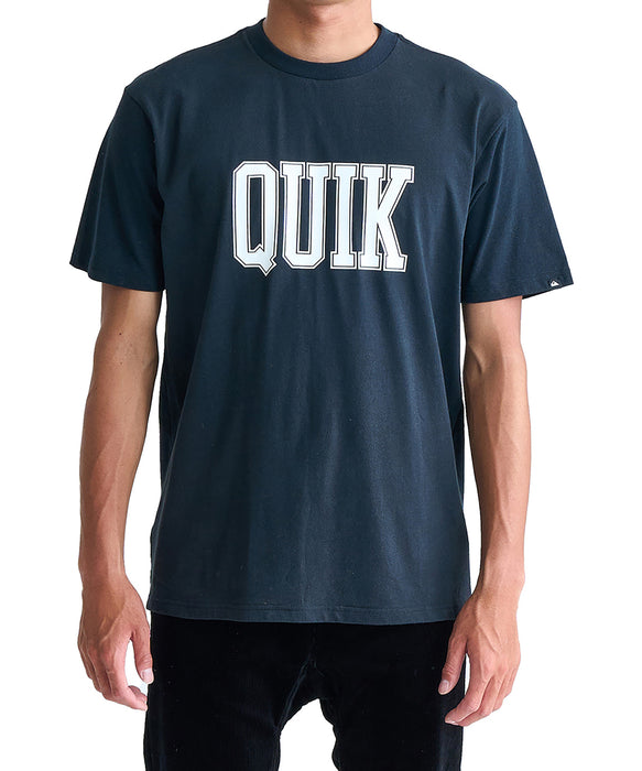 【OUTLET】QUIKSILVER メンズ GRIFF QUIK TEE GFN 半袖コットンTシャツ レギュラーフィット ロゴT