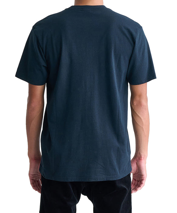 【OUTLET】QUIKSILVER メンズ GRIFF QUIK TEE GFN 半袖コットンTシャツ レギュラーフィット ロゴT