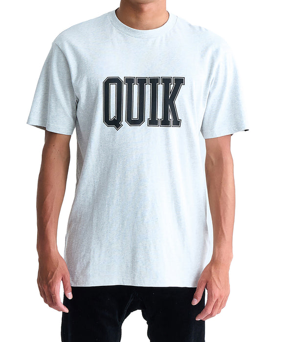 【OUTLET】QUIKSILVER メンズ GRIFF QUIK TEE GFN 半袖コットンTシャツ レギュラーフィット ロゴT