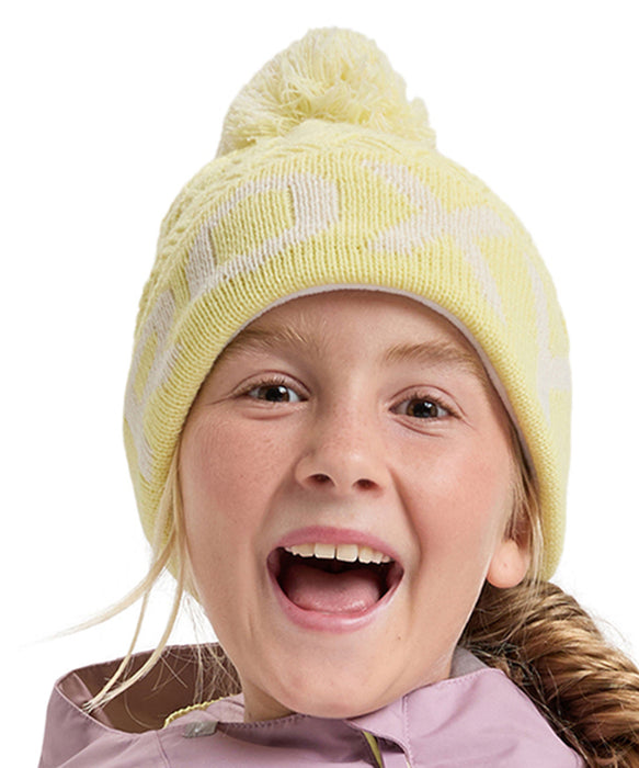 【OUTLET】ROXY キッズ EFFIE GIRL BEANIE ビーニー ROXYジャガードロゴ ポンポン 【25-26SNOWモデル】