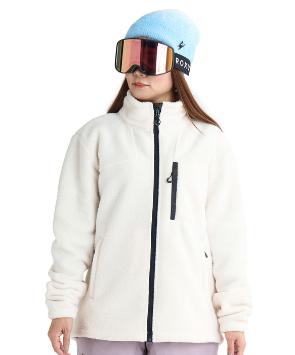 ROXY ウィメンズ ALABAMA FULL ZIP SOLID スノー ベースレイヤー フルジップトップス ハンドポケット付き 【25-26SNOWモデル】