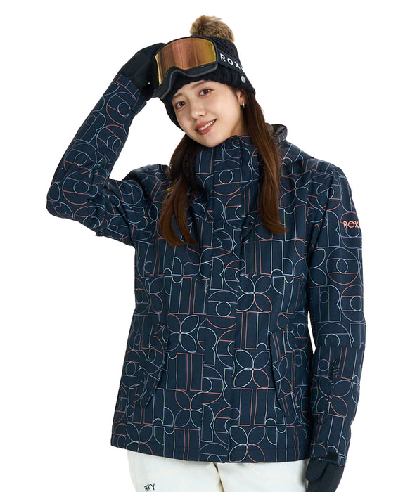 ROXY ウィメンズ ROXY JETTY NP JK スノージャケット パウダースカート・ハンドゲイター付き【25-26SNOWモデル】