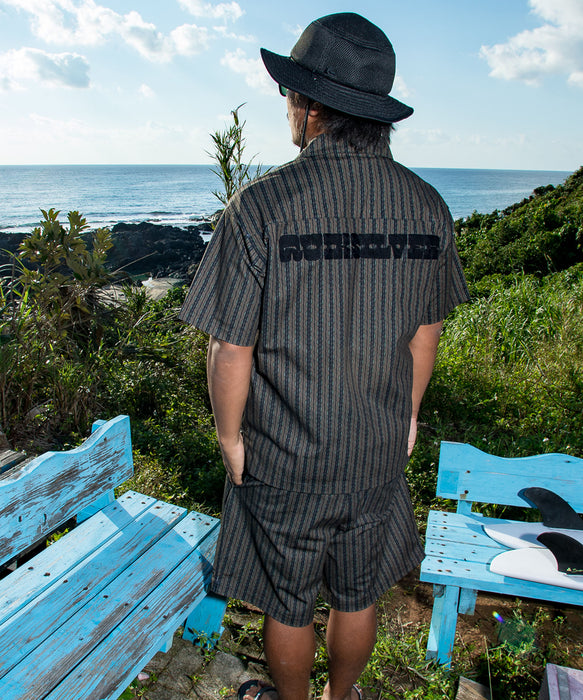 QUIKSILVER メンズ SIGN OPEN SHIRT 半袖シャツ 接触冷感 速乾 UPF50+ 4WAYストレッチ<NATURE TECH>【2026年夏モデル】
