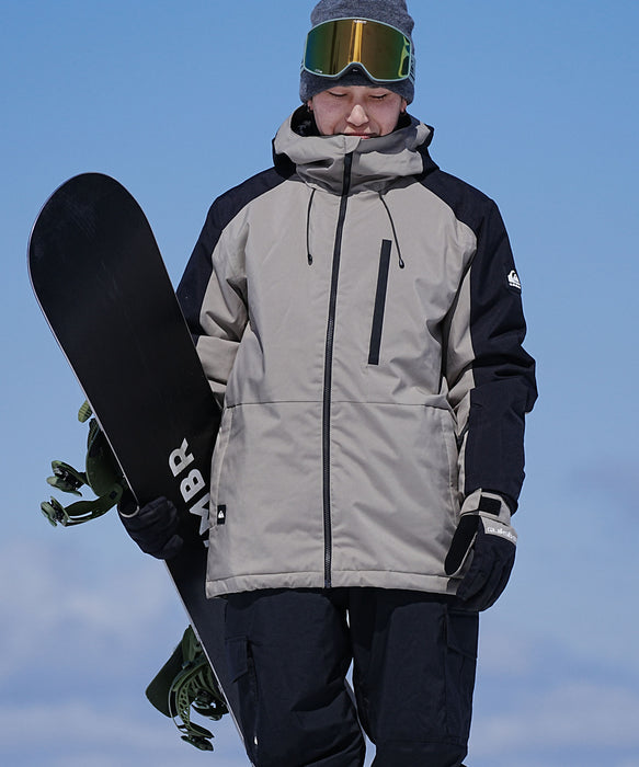 【OUTLET】QUIKSILVER メンズ/ユニセックス MISSION BLOCK JK スノージャケット 10K 撥水・防水<SURF THE MOUNTAIN>【25-26SNOWモデル】