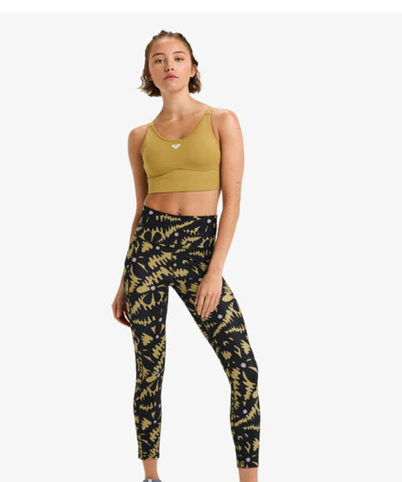 【OUTLET】Roxy Fitness HEART INTO IT ATTITUDE BRA ウィメンズ フィットネス ブラトップ ミディアムサポート クイックドライ  <25FWグローバル展開アイテム>