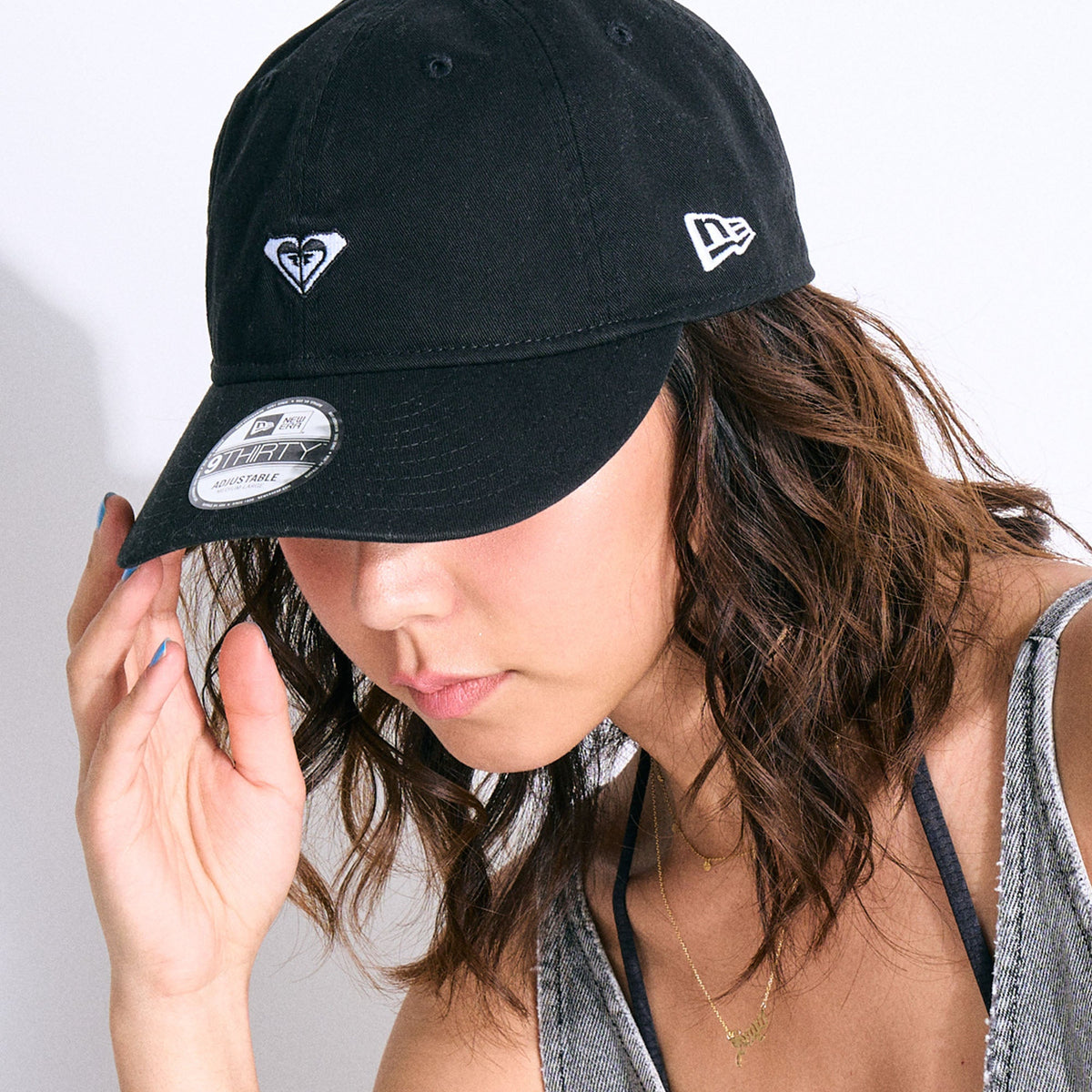 帽子の女 Roxy ウィメンズ NEW ERA 930CS ROXY BLK キャップ <2026 NEW ERA
