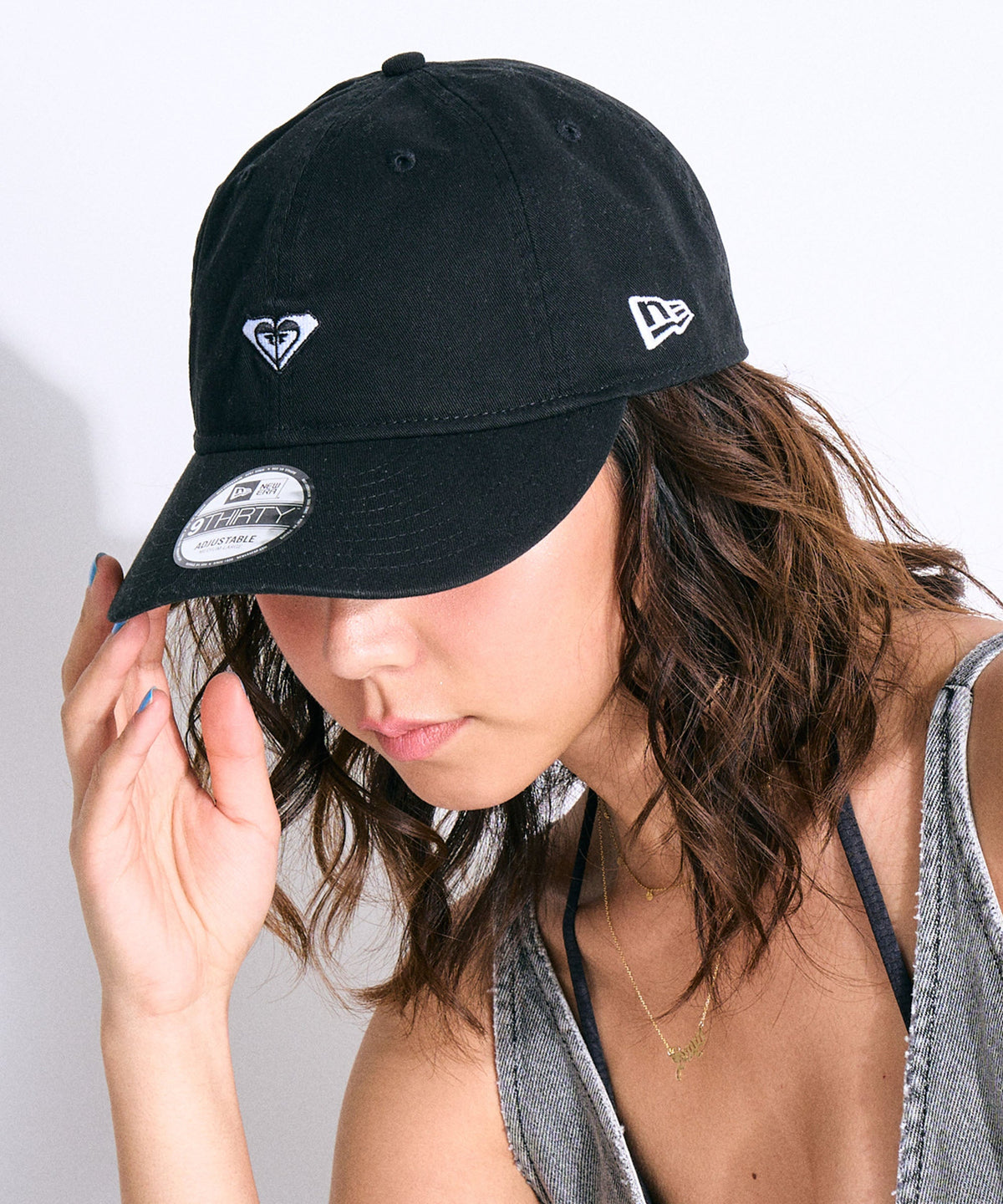 帽子の女 Roxy ウィメンズ NEW ERA 930CS ROXY BLK キャップ <2026 NEW ERA