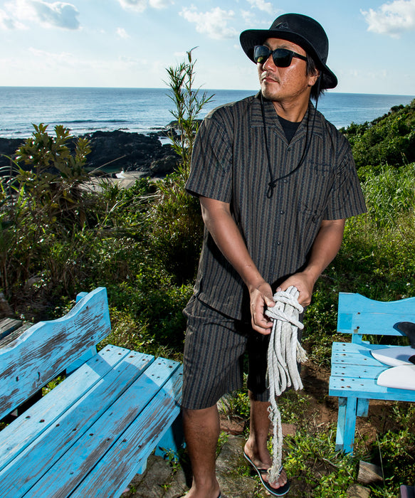 QUIKSILVER メンズ SIGN OPEN SHIRT 半袖シャツ 接触冷感 速乾 UPF50+ 4WAYストレッチ<NATURE TECH>【2026年夏モデル】