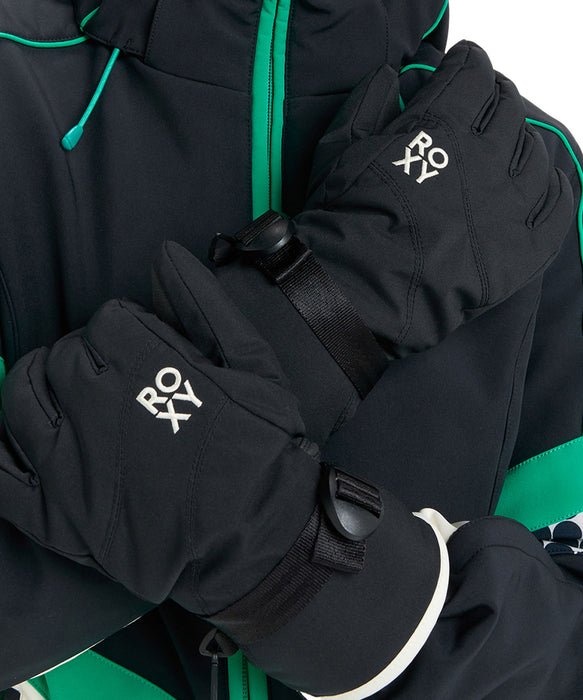 ROXY ウィメンズ ROXY JETTY SOLID GLOVES スノーグローブ 手袋 10000mm撥水・防水 タッチパネル対応 【25-26SNOWモデル】
