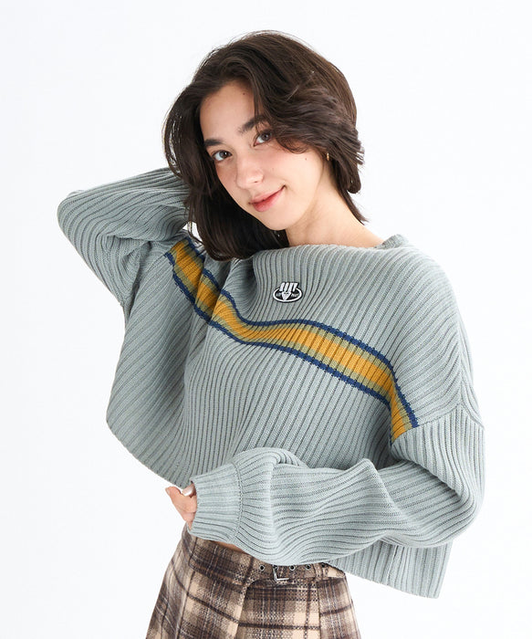 Roxy HORIZON SWEATER ウィメンズ ドロップショルダーセーター ワイドシルエット <2025FW HEART WAVE>