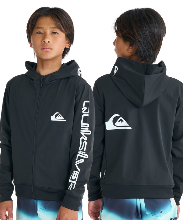QUIKSILVER キッズ・ユース OMNI MW ZIP HOODIE Y ジップラッシュガード UPF50+ 接触冷感 速乾【2026年春夏モデル】