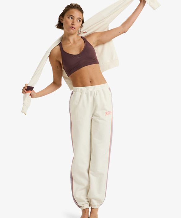 Roxy Fitness ESSENTIAL ENERGY JOGGER ウィメンズ フィットネス  ロングパンツ ミニ裏毛 オーガニックコットン  <25FWグローバル展開アイテム>