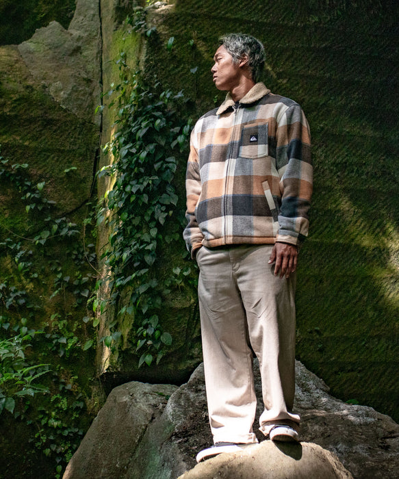 【OUTLET】Quiksilver メンズ DNA SHERPA HARRINGTON JACKET ボアライニングジャケット レギュラーフィット