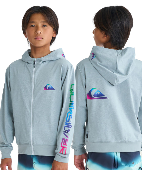 QUIKSILVER キッズ・ユース OMNI MW ZIP HOODIE Y ジップラッシュガード UPF50+ 接触冷感 速乾【2026年春夏モデル】