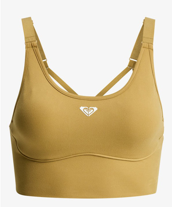 【OUTLET】Roxy Fitness HEART INTO IT ATTITUDE BRA ウィメンズ フィットネス ブラトップ ミディアムサポート クイックドライ  <25FWグローバル展開アイテム>